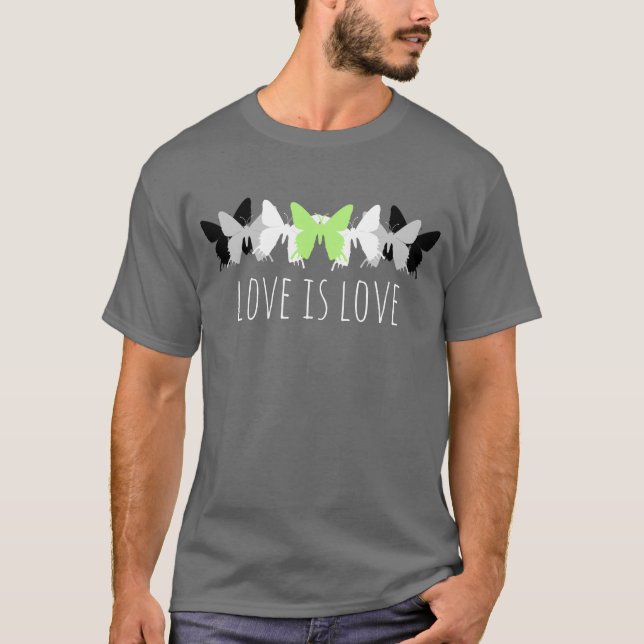 Camiseta El amor es amor mariposa, género (Anverso)