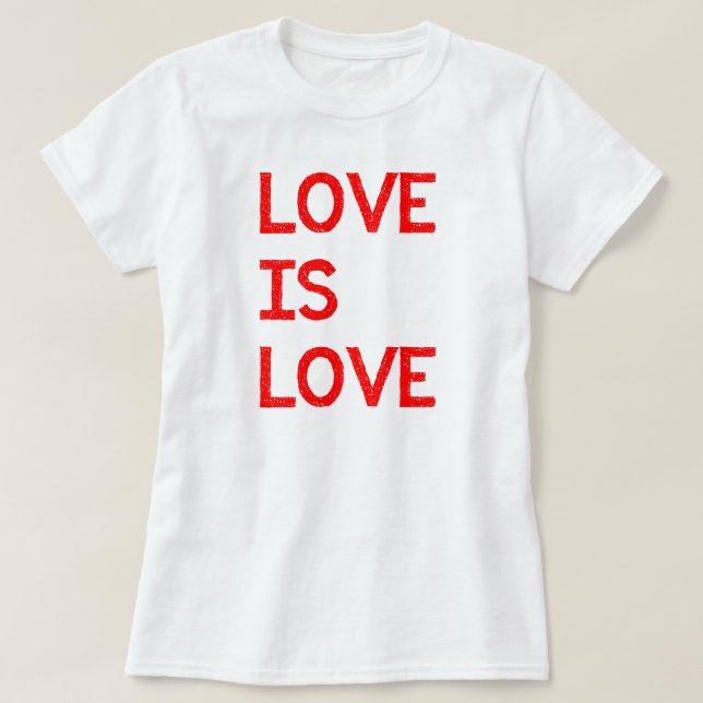 Camiseta El amor es amor orgullo LGBTQ (Diseño del anverso)