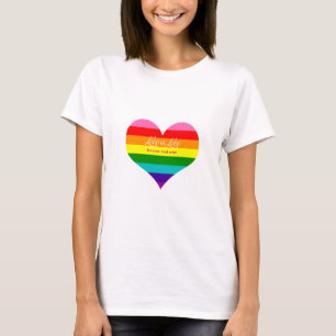 Camiseta El amor es amor para siempre bandera arcoiris cora