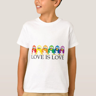 Camiseta El amor es amor: pingüinos