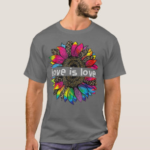 Camiseta El amor es amor por el arcoiris, el girasol LGBT, 