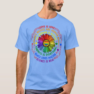 Camiseta El amor es amor por el arcoiris, el girasol LGBT,