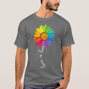 Camiseta El amor es amor por el arcoiris, el girasol LGBT, 