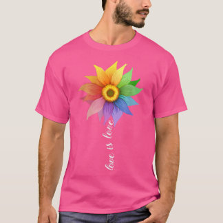 Camiseta El amor es amor Sunflower Daisy LGBT Orgullo arcoi