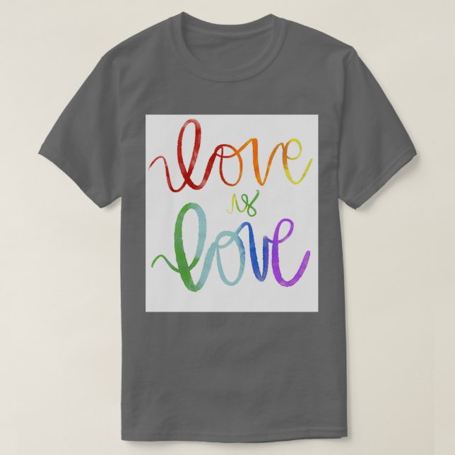 Camiseta El amor es amor V2 acuarela Arcoiris (Diseño del anverso)