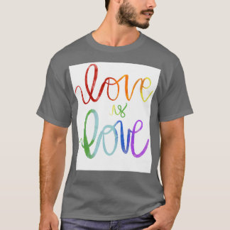 Camiseta El amor es amor V2 acuarela Arcoiris