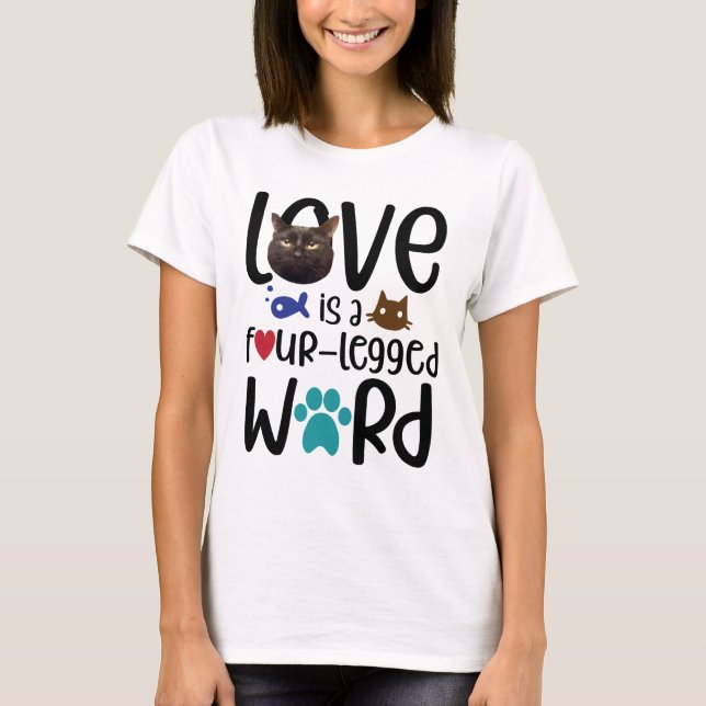 Camiseta El amor es...añadir la foto de tu gato (Anverso)