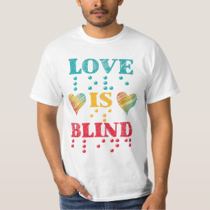 Camiseta El amor es ciego en Braille Hearts