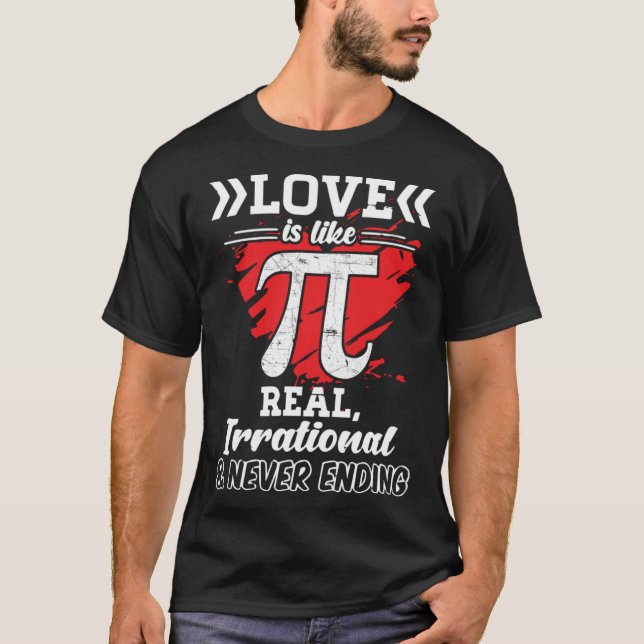Camiseta El Amor Es Como El Maestra De Matemáticas Pi Irrac (Anverso)