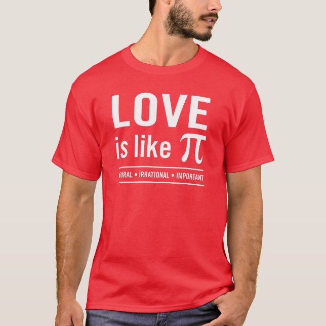 Camiseta El amor es como Pi (Anverso)