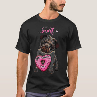 Camiseta El amor es dulce Café Pug La vida sucede El café a