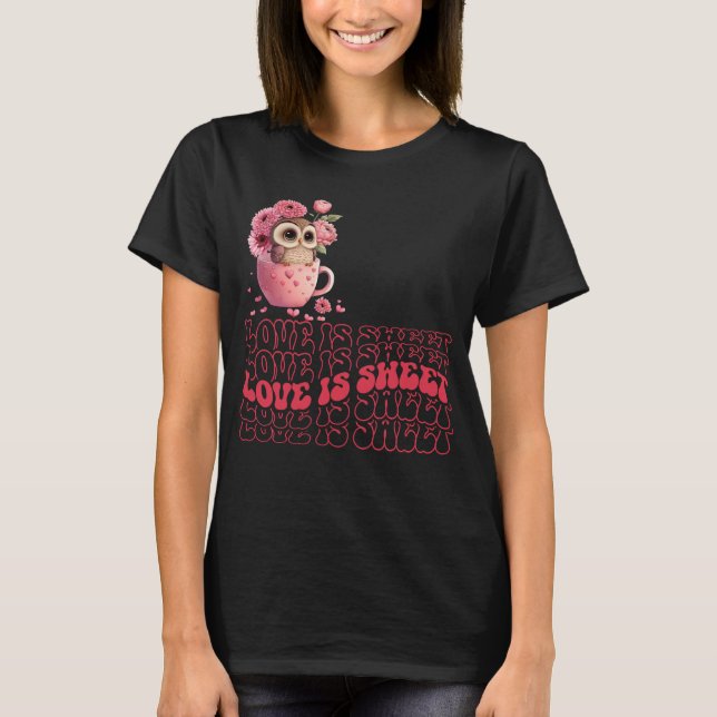 Camiseta El amor es dulce-divertido El día de San Valentín- (Anverso)