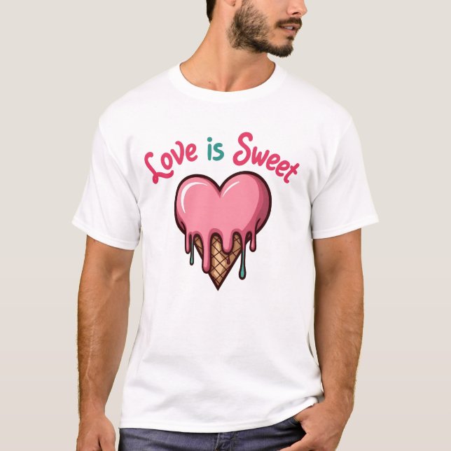 Camiseta El amor es dulce y desordenado - Melting Heart Ice (Anverso)