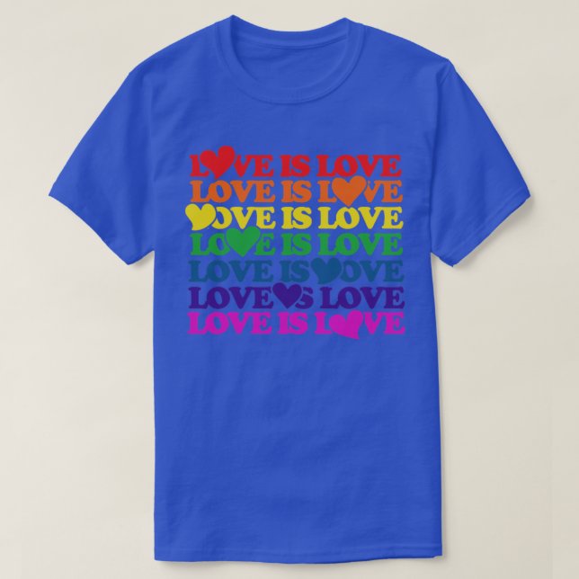 Camiseta El amor es el amor arcoiris2 (Diseño del anverso)