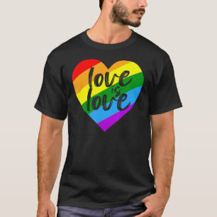 Camiseta El amor es el amor el corazón el arcoiris lgbt Igu