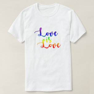Camiseta El amor es el amor el orgullo gay Rainbow GLBTQ di