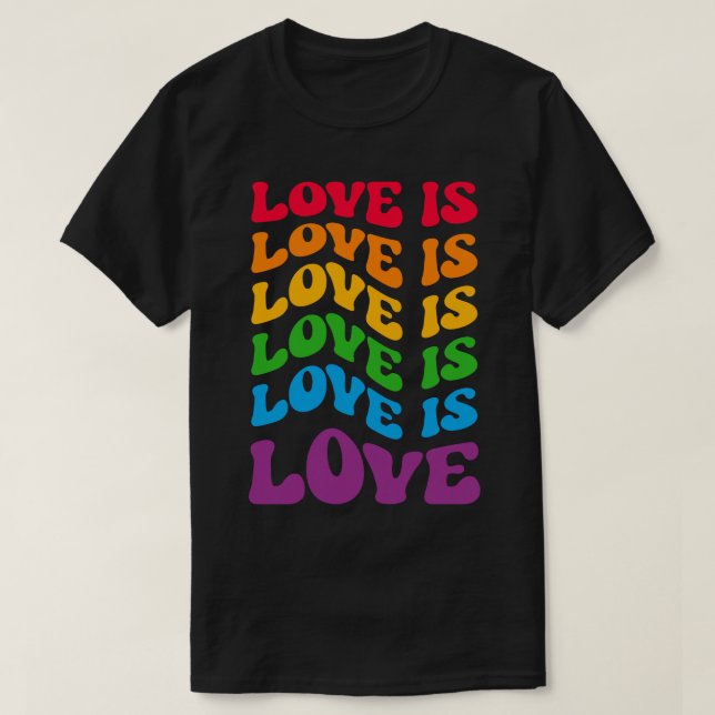 Camiseta El amor es el amor gay LGBT (Diseño del anverso)