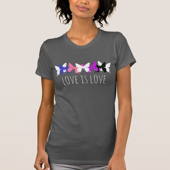 Camiseta El amor es el amor la mariposa del género (Anverso)