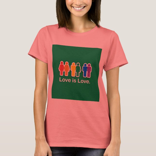 CAMISETA EL AMOR ES EL AMOR VERDE (Anverso)