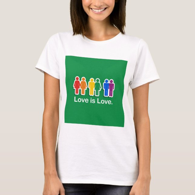 CAMISETA EL AMOR ES EL AMOR VERDE (Anverso)