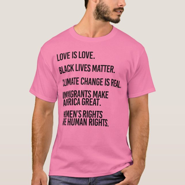 CAMISETA EL AMOR ES EL AMOR Y LA VIDA NEGRA IMPORTA (Anverso)