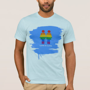 CAMISETA EL AMOR ES EL PAR LESBIANO DEL AMOR - .PNG