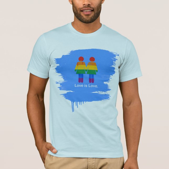 CAMISETA EL AMOR ES EL PAR LESBIANO DEL AMOR - .PNG (Anverso)