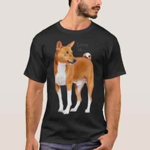 Camiseta El Amor Es El Perro De Basenji Mamá Papá Cachorr