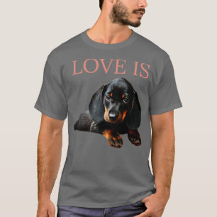 Camiseta El amor es el perro de Dachshund1