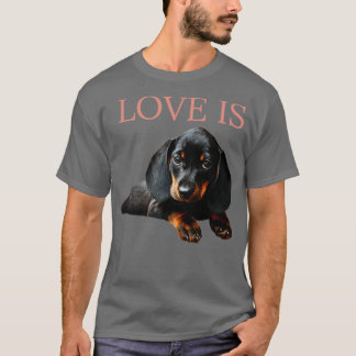 Camiseta El amor es el perro de Dachshund1