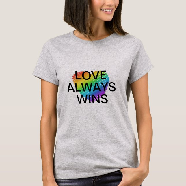 Camiseta El amor es igual celebra igualdad de la boda (Anverso)