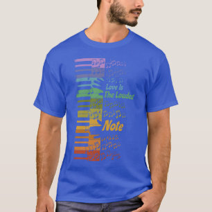 Camiseta El amor es la nota más alta Orgullo arcoíris LGBT 