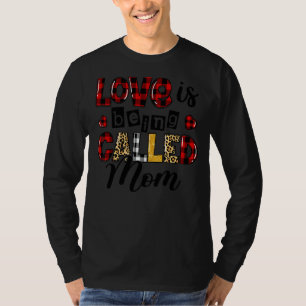 Camiseta El amor es llamado Día de la Madre, el rojo plaid