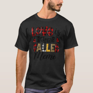 Camiseta El amor es llamado Meme Mother's Day Red Plaid L