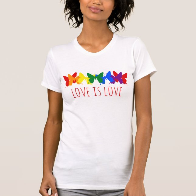 Camiseta El amor es mariposa (Anverso)