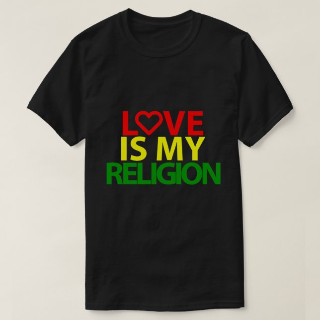 Camiseta El amor es mi religión (Diseño del anverso)