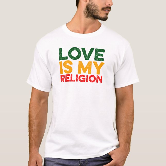 Camiseta El amor es mi religión (Anverso)