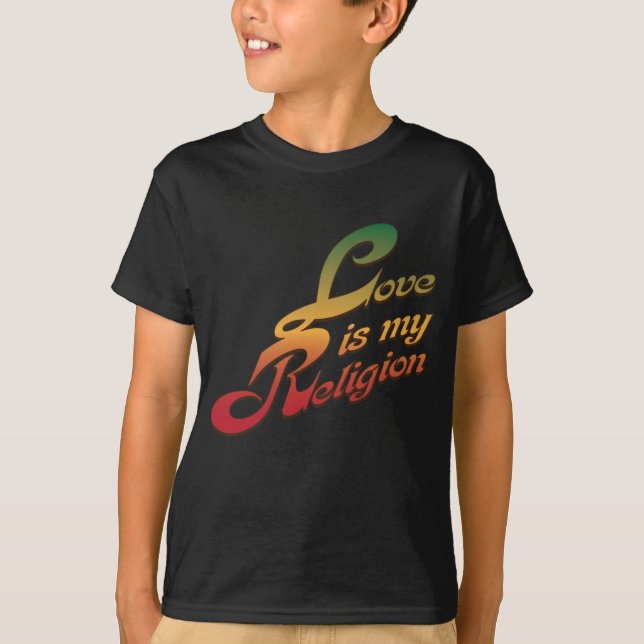 Camiseta El amor es mi religión (Anverso)