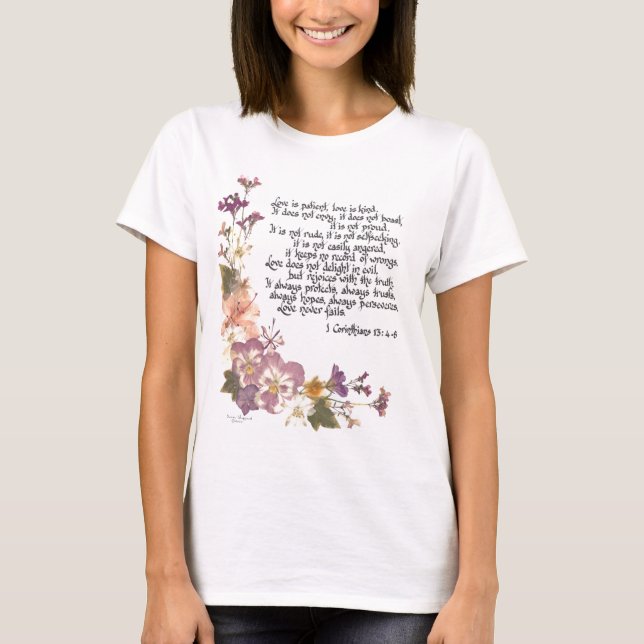 Camiseta El amor es paciente (Anverso)