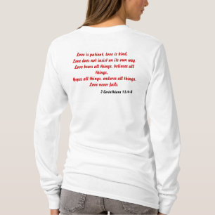 Camiseta El amor es paciente, amor es bueno, sudadera con