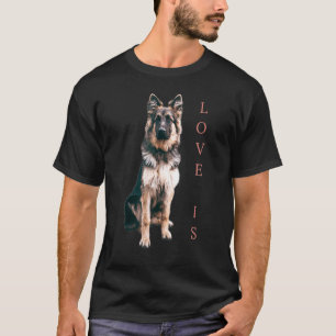 Camiseta El amor es pastor alemán perro lindo mamá papá mas