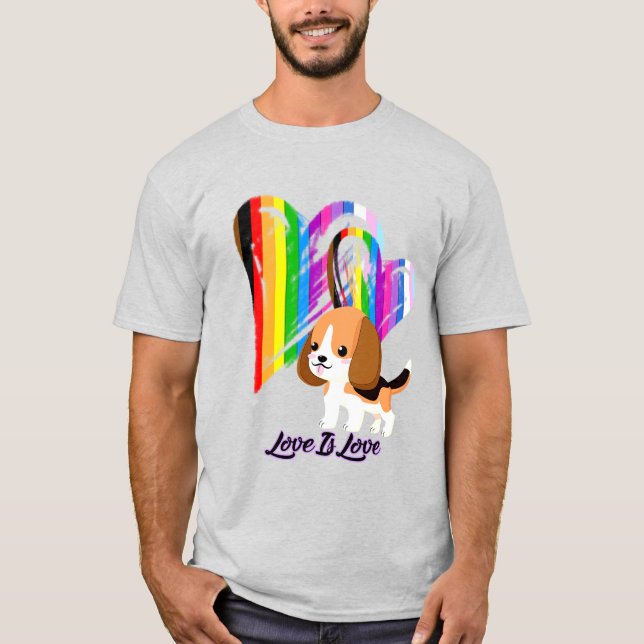 Camiseta El amor es perro de amor - propietario de Mascota  (Anverso)
