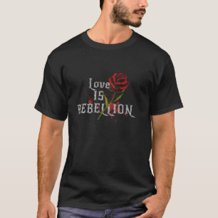 Camiseta El amor es rebelión Grunge Rosa Gen Z Retro Adulto