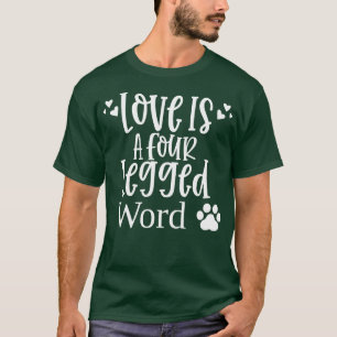 Camiseta El Amor Es Un Diseño De Cuatro Palabras Divertidas