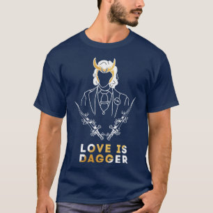 Camiseta El amor es un diseño dorado blanco oscuro