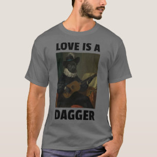 Camiseta El amor es un perro gracioso toca guitarra 1