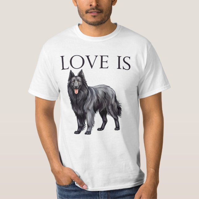 Camiseta El amor es un perro pastor belga (Anverso)