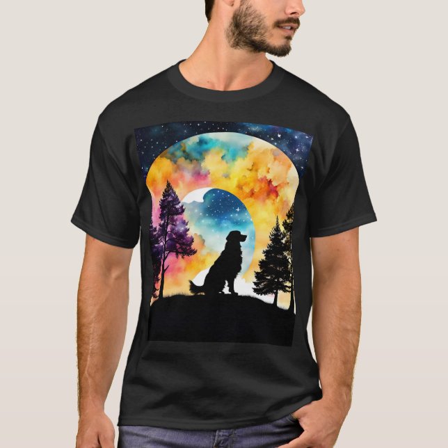 Camiseta El amor es un perro que te espera acuarela (Anverso)