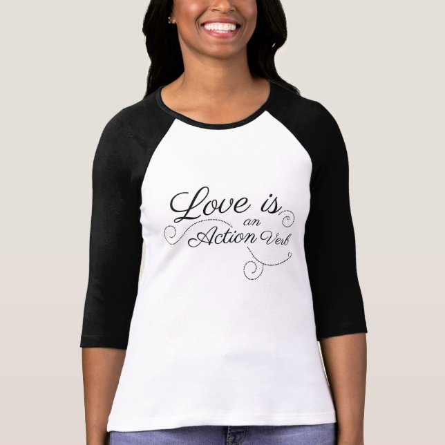 Camiseta El amor es un verbo de acción (Anverso)