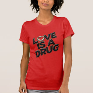 Camiseta El Amor Es Una Droga 3D Chrome Heart Y2K Streetwea